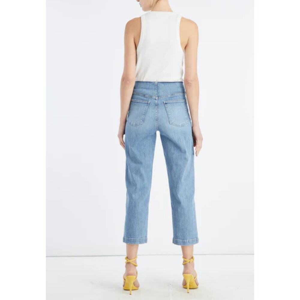 Veronica Beard Crosbie High Rise Cropped Wide Leg Jeans Women's Size 27 Zephyr - Picture 3 of 9